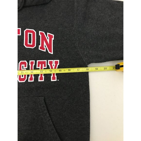 Vintage Champion Eco Fleece Boston University Women’s XS Grey Hoodie Sweatshirt - Picture 2 of 4